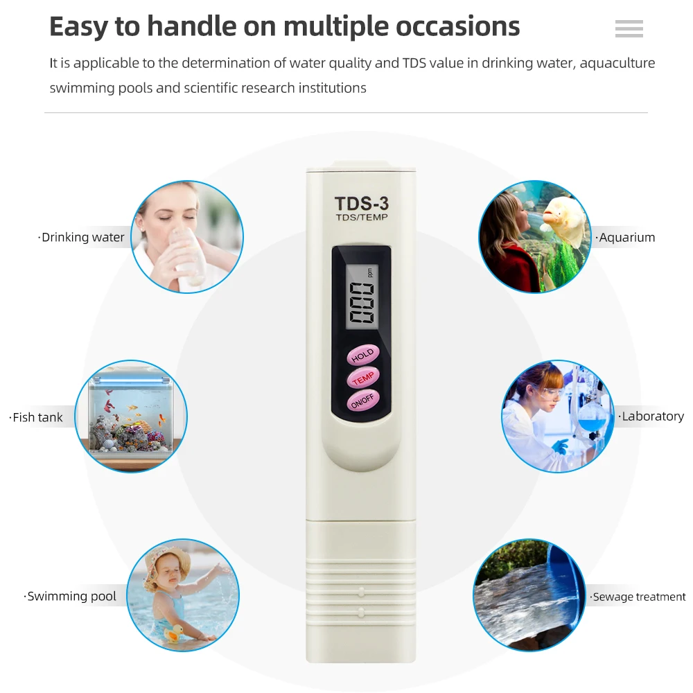 Portable Pen Digital Water Meter Filter Measuring Water Quality Purity Tester TDS Meter water quality tester