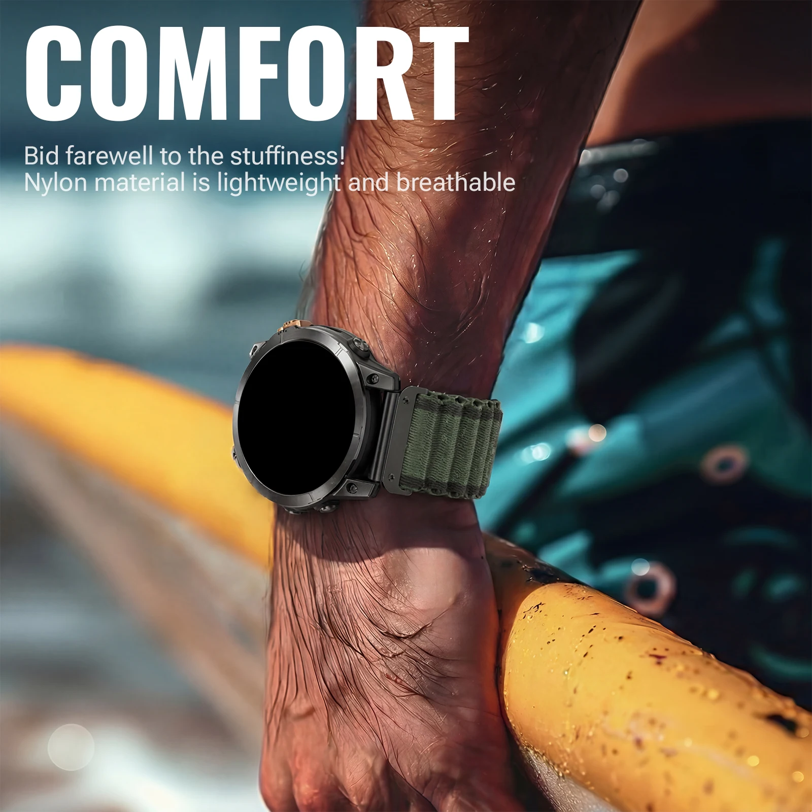 Quick Fit Nylon Braided Strap - Adjustable Wristband