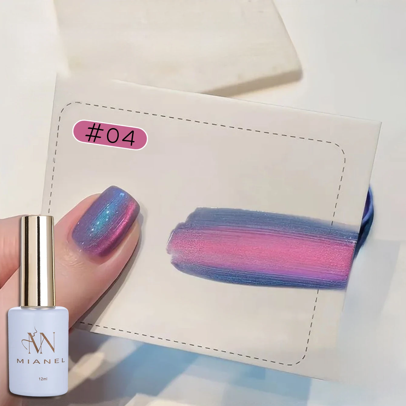 12ML Strobe Green Cat Eye Magnetic Gel Polish - Summer Nail Collection