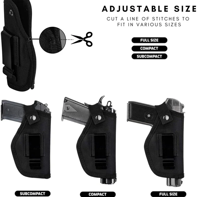 Tactical Gun Holster Concealed Carry Belt Clip Left and Right Hand IWB OWB Carry Compact Fullsize Airsoft Pistol Adjustable
