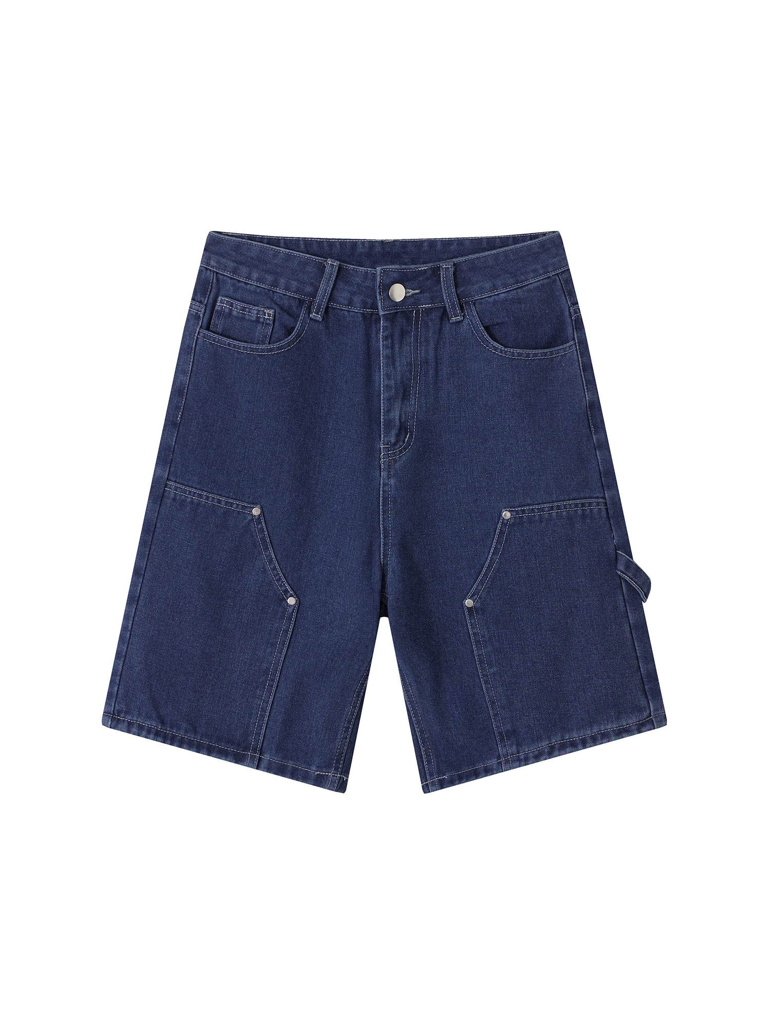 Women s Distressed Denim Bermuda Shorts High Waisted Ripped Jean Shorts with Frayed Hem and Pockets Vintage Streetwear Casual