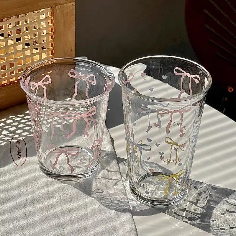 Set Tazze Caffè Trasparenti Con Fiocco Rosa - Tazze In Vetro Da 80 Ml Per Colazione E Regali - Foto 9