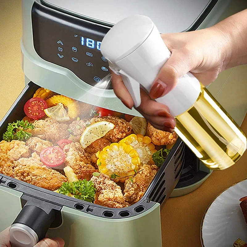 

200ML Oil Cruet Dispenser Cooking Oil Spray Bottle BBQ Leakproof Pump Type Kitchen BBQ Tools Refillable Dispenser Kitchen Acces