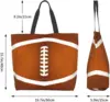 American Football  Tote Handbag Large Oversize Casual Canvas Sports Mom Beach Travel Bag 5