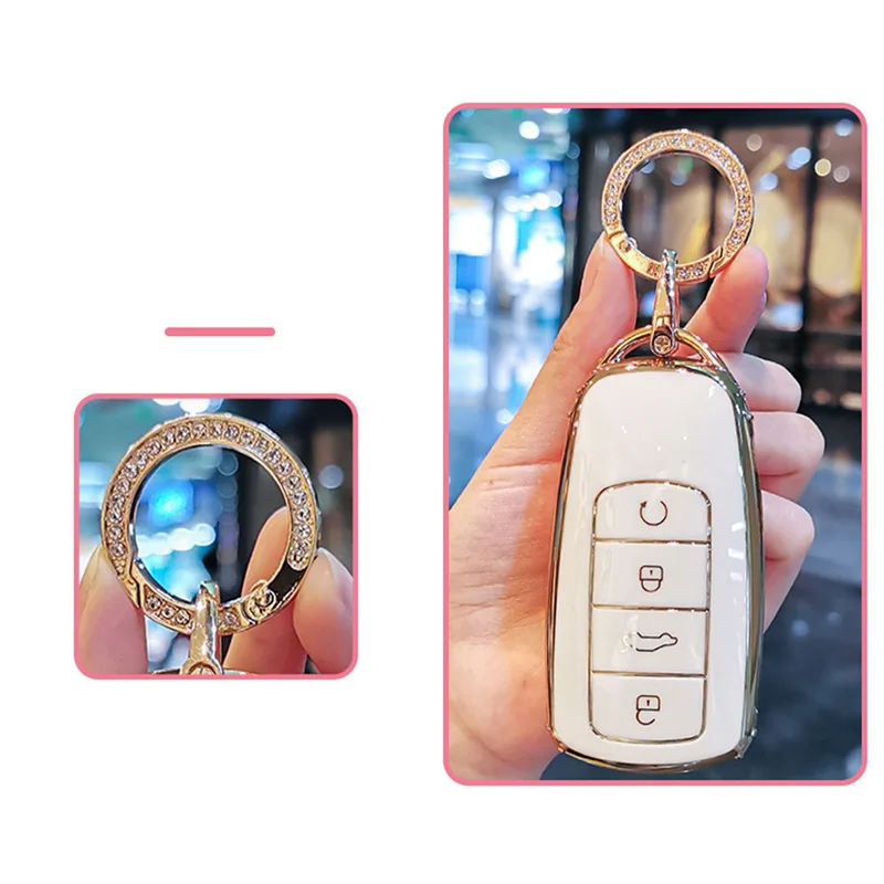 Plating TPU Car Key Case Cover For Chery Tiggo 8 Pro For Chery Tiggo 7 Pro8  PLUS