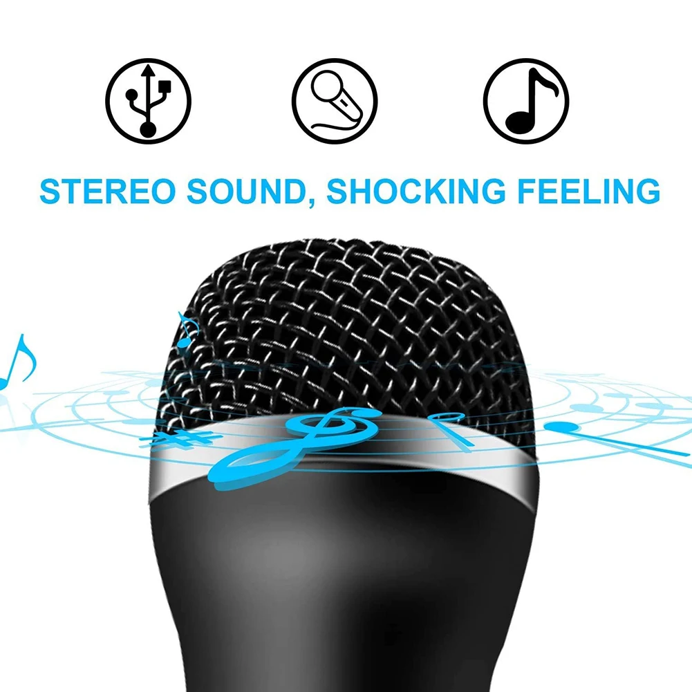 Microfono Cablato Usb Universale Microfono Karaoke Per Playstation 4 Switch Wii Xbox Pc Chat Rete Insegnamento Videoconferenza