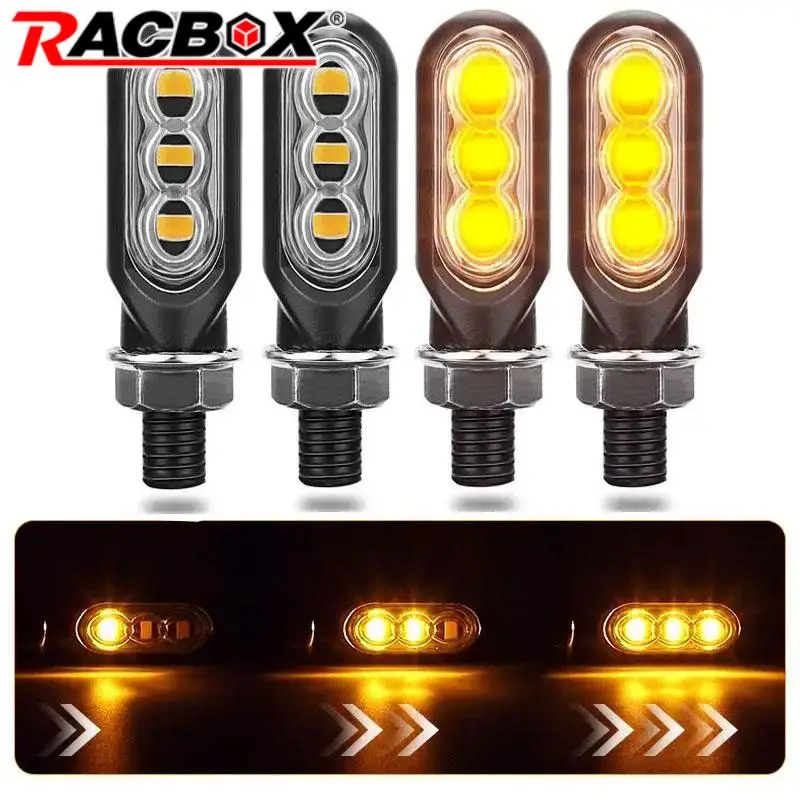 Universele Motorfiets Signaallamp 6 Volt 6V Motorfiets Richtingaanwijzers Licht Knipperlicht Indicator Met Amber Lens 4st Richtingaanwijzers
