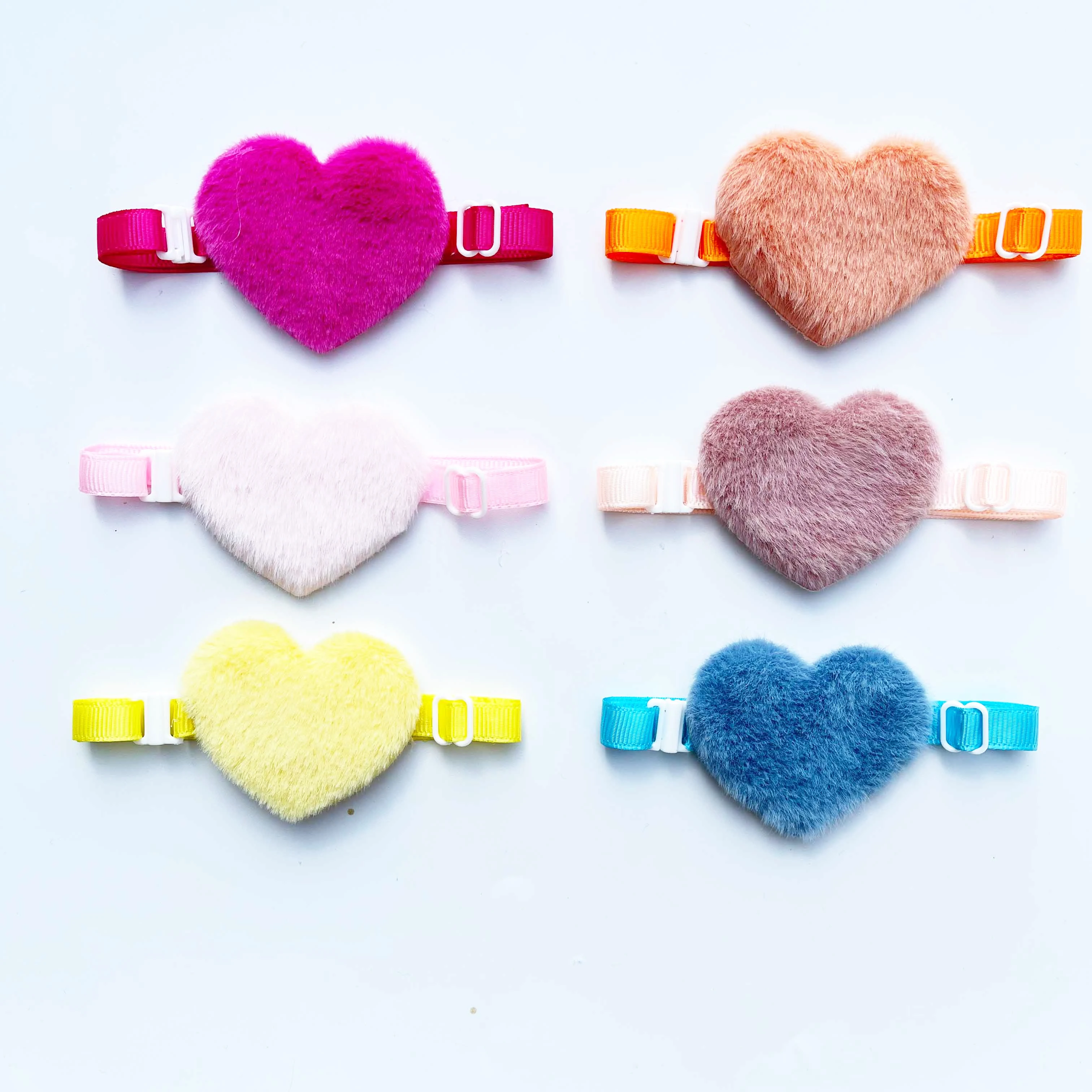 50/100pcs Valentine's Day Dog Bow Ties Heart Shape Bowties Neckties Small Dog Collars Adjustable Pet Bowtie Dog Grooming Product 2