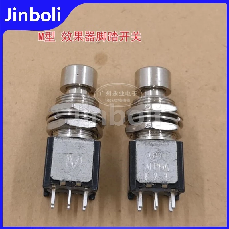 Electric Guitar Effector Foot Pedal Switch 6Pins Emergency Stop Push Button Non-locking Self Reset Switch 1PCS electronic components