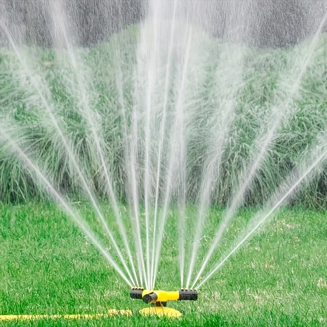 1Pc 360 ° Automatikus Forgó Hármas Sprinkler Öntözéshez Tandem Permetezőgépek Öntözés Kertészet - Image 2