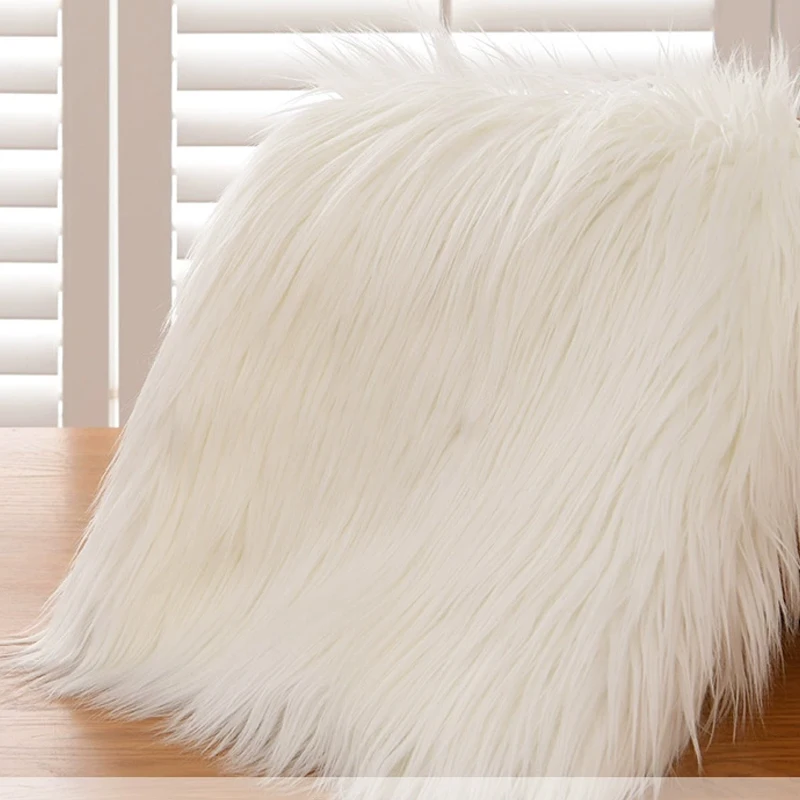 Faux Fur Fabric 25x45cm 9cmPile Faux Fur Fabric for Sewing Doll Toy Beard Hair DIY Patchwork Material Accessories Home Decoration Cosplay Fabric