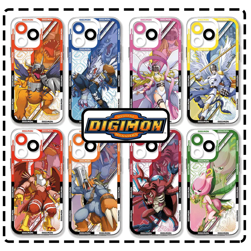 Transparent Anime Digimon Phone Case