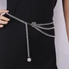 2024 Punk Hip Hop Style All-match Waist Chain Moon Vintage Metal Womans Belt for Dress Vintage High Waist Chain Belt for Women