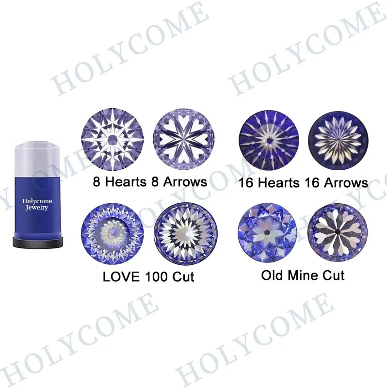 Jewelry Tool Template CustomComparison Chart CZ 5A Selectable Diamond Carat Dealer Tools Kit Set Reference for Ring Measurement