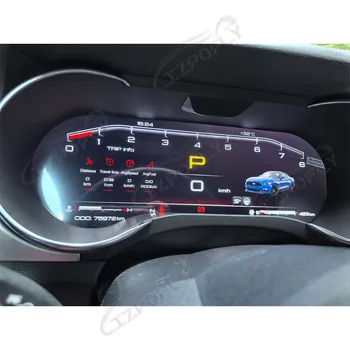 Velocímetro LCD de 12,3 pulgadas para salpicadero de coche Ford Mustang 2015-2023, panel de cabina Virtual, grupo de instrumentos GPS 1