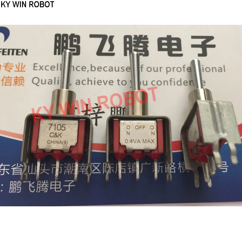 

1PCS U.S. 7105SD9V31KE toggle switch 3 feet 3 gears with bracket bilateral self-reset left and right reset