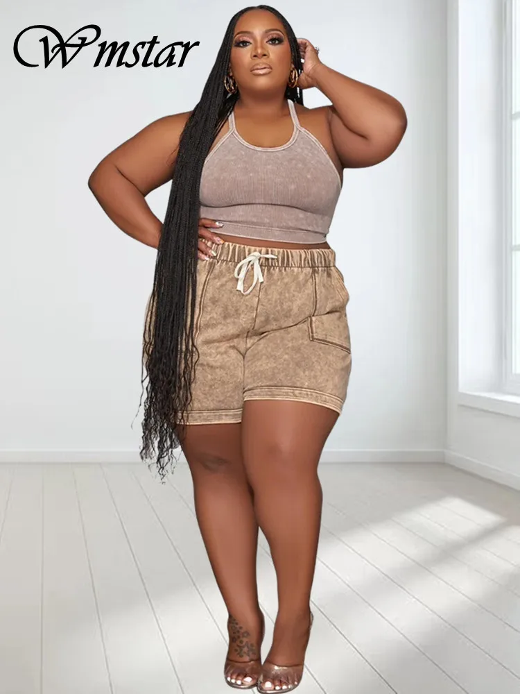 

Женский спортивный костюм из двух предметов, свободный топ и шорты