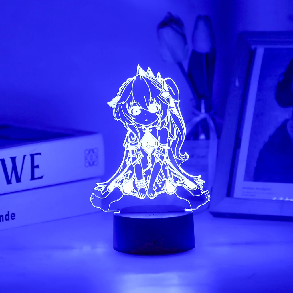 Anime 3d led night light criança meu herói academia sunset lâmpada