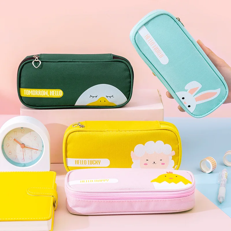 

Cartoon Pencil Bag Creative Stationery Ins Student Cute Simple Stationery Pencil Boxes Storage Pencil Bag School Pencil Case
