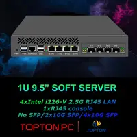 1U Cabinet Firewall Appliance 10Gbe, OPNsense, VPN, Network Rackmount, Intel Alder Lake N100, 4*/2*10G SFP+4*i226-V 2.5G LANs 1