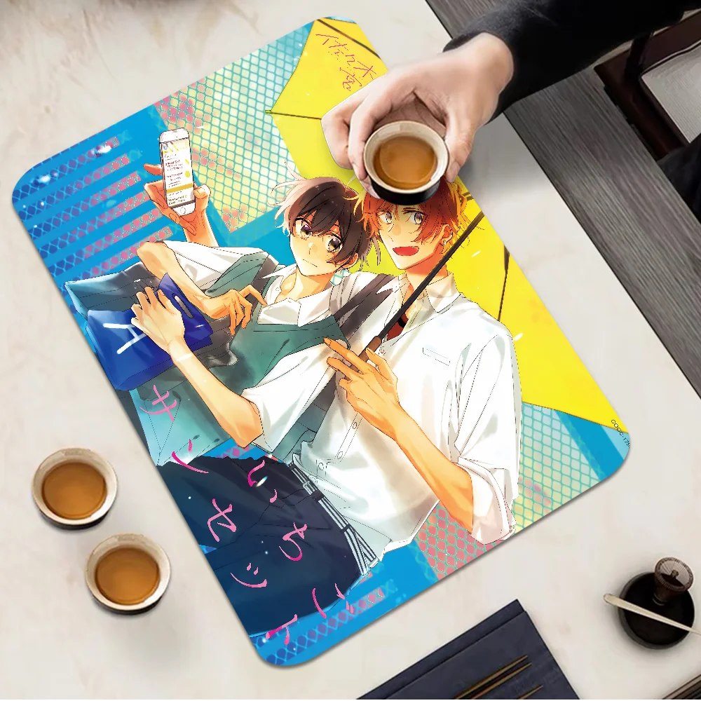Sasaki To Miyano Exquisite Kitchen Drain Pad Super Absorbent Dinnerware Placemat Desktop Decor Pads Drying Rug Bathroom Mat 3