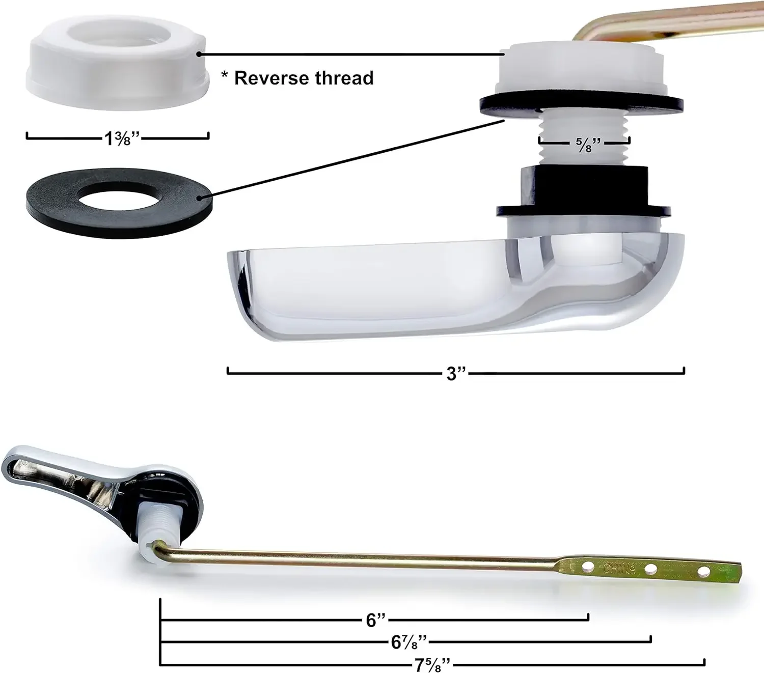 Reemplazo De Aleta De Inodoro Con Junta De Sello De Válvula, image size:1500x1322