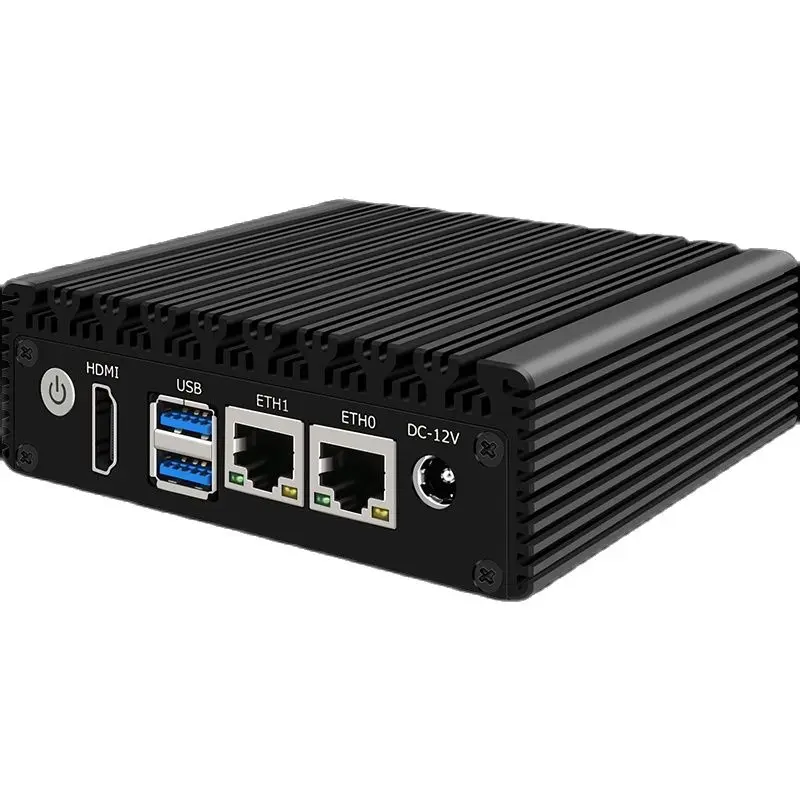 Mini PC P1 6W de baja potencia Intel N3050/N3160 Quad Core Quad Thread X86 enrutador suave 2x1000M puerto Lan Salida de HD-MI caja de Metal PK G31