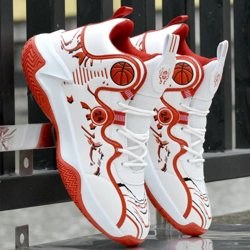 Basketball Shoes Men High Top Breathable Sneakers Outdoor Non-Slip Athletic Fashion Tennis Sport Shoes