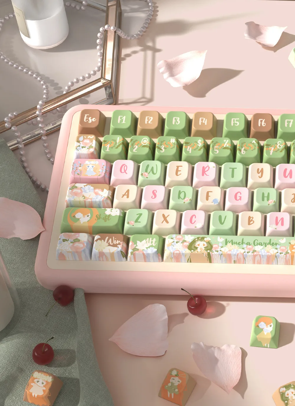 Kawaii Forest Garden Themed MDA Profile Keycaps (158 Keys)