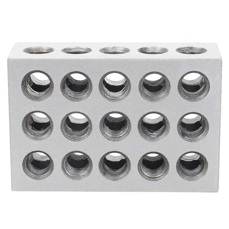 경화 강철 블록, 평행 클램핑 블록, 선반 도구, 공작 기계용 정밀도 0.005mm, 23 홀, 25x50x75mm, 2 개