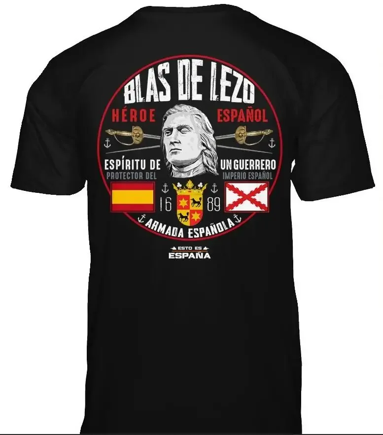 

Футболка Espana Blas De Lezo мужская с коротким рукавом, Повседневная рубашка из 100% хлопка