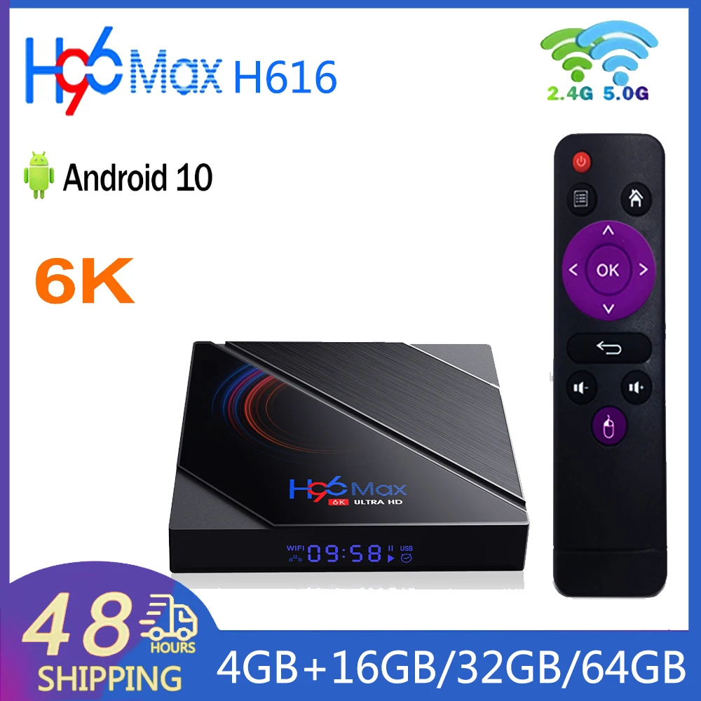 Dispositivo de TV inteligente H96 Max H616, decodificador Original con