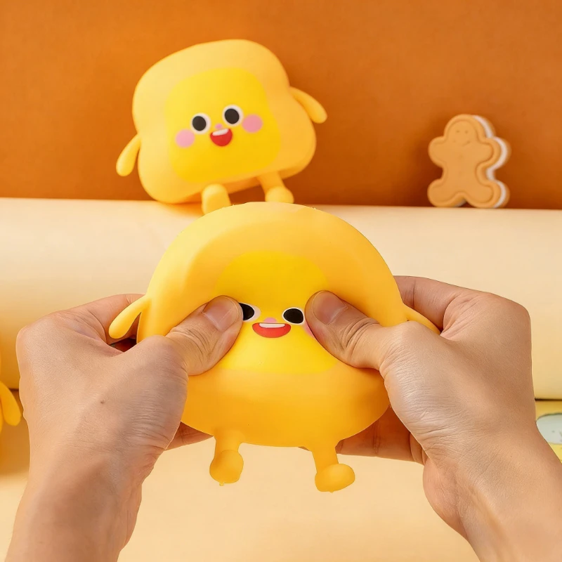 Super Soft Bread Man Anti Stress Squishy Toys Slow Rebound Venting Balls Sensory Squeeze Fidget Toy For Adults Kids Party Favors