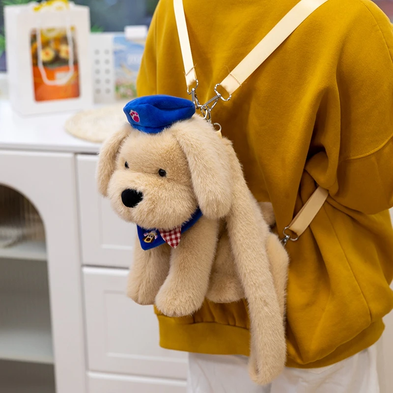 Hot Schnauzer Dogfox Backpack Super Soft Fashionable Decoration Shoulder Bag Kids Cartoon Animals Dolls Christmas Halloween Gift