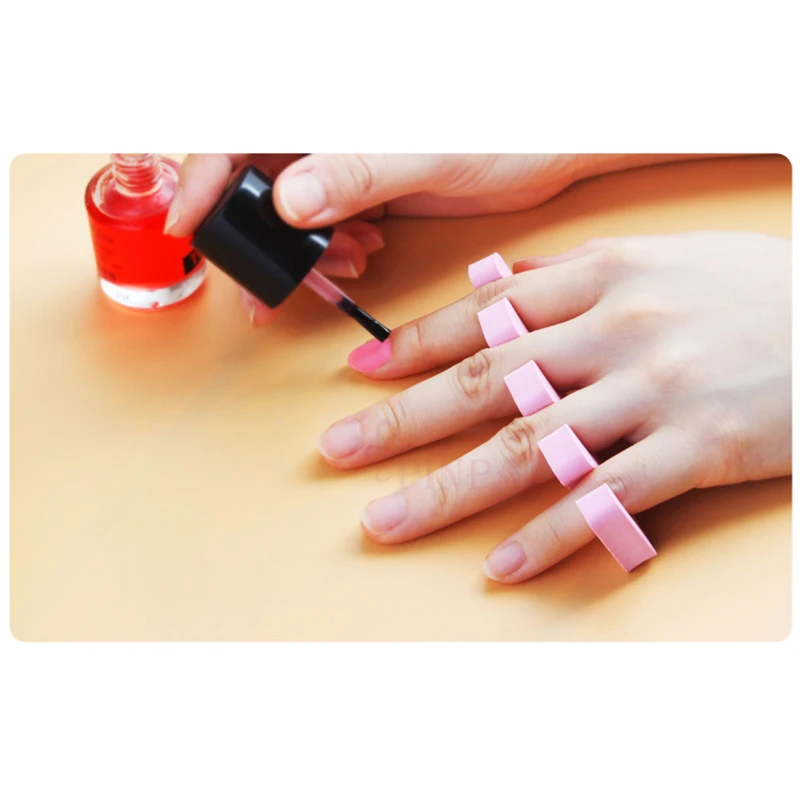 20/50pcs Pack Pink Nail Art Toes Separators Fingers Foots Sponge Soft Gel UV Tools Polish Manicure Pedicure Separators