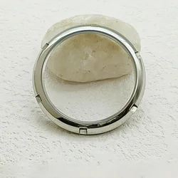 Sapphire Glass Watch Case Back Cover Replacement Parts (Silver)