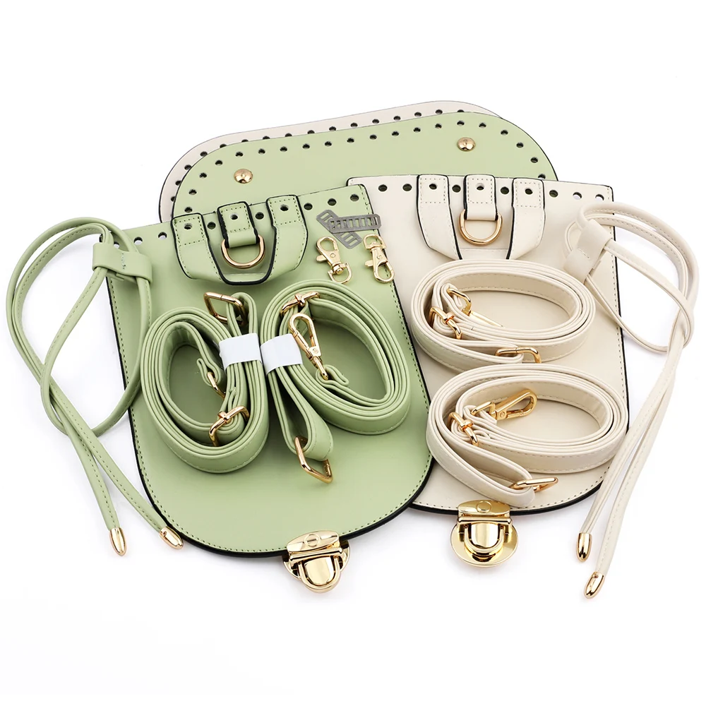 Adjustable PU Leather Bag Strap Handbag Woven Crochet Bag Bottoms For Shoulder Handbag DIY Handmade Bag Replacement Accessories