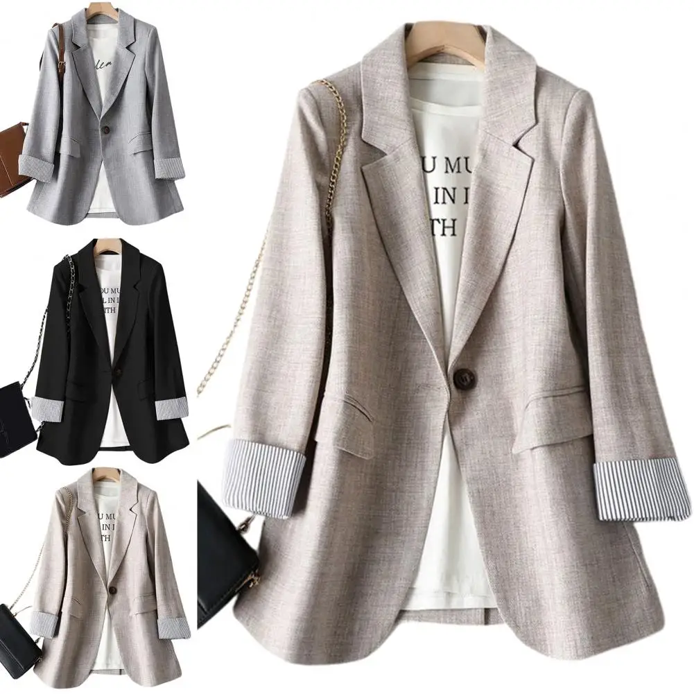 

Ladies Long Sleeve Spring Casual Blazer 2023 Fashion Business Plaid Suits Coat Women Work Office Blazer Cardigan Jackets Coats