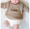 Custom Name Baby Sweater Knitted Autum Winter Baby Boy Girl Clothes Round Neck Kid Toddler Girl Boy Pullover Baby Sweaters