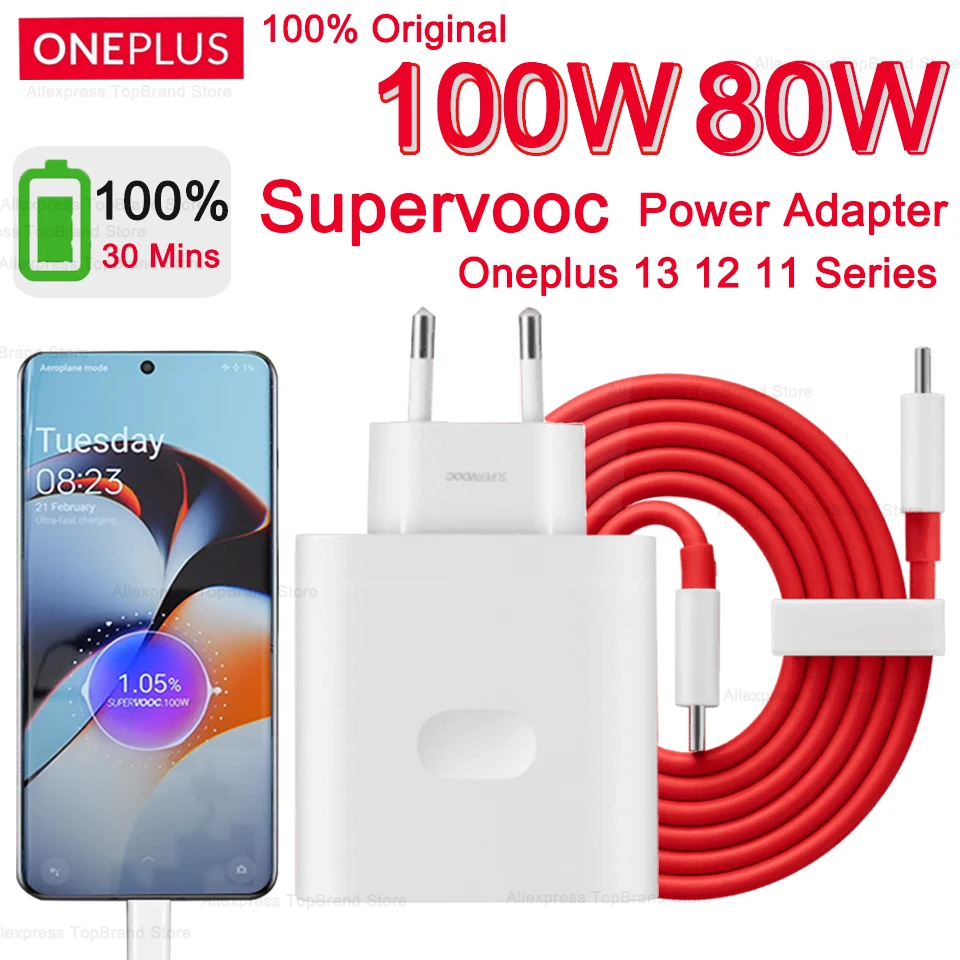 オリジナル Oneplus 充電器 Supervooc 100 ワット Type-A 電源アダプタ