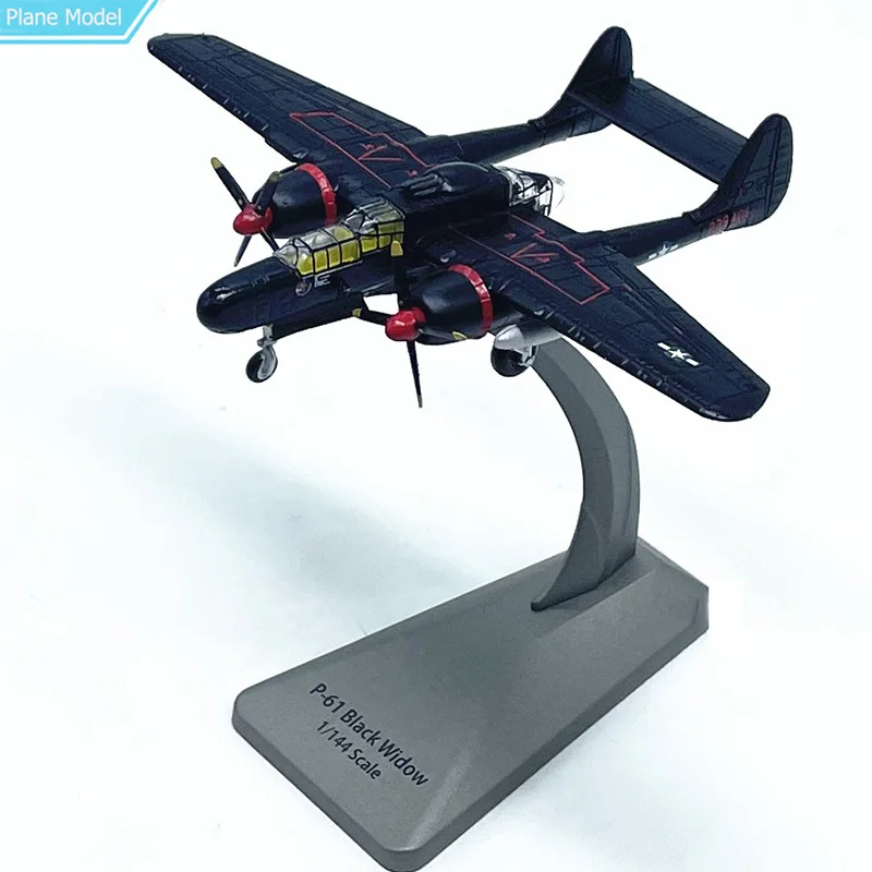 

Diecast Metal 1:144 American P-61 Night Fighter P61 Alloy Airplane Model WWII Ornaments Collection Souvenir Display Toys Gift