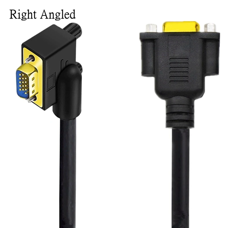 HD Cable 90 Degree Elbow VGA Male Female Video Extension Cable