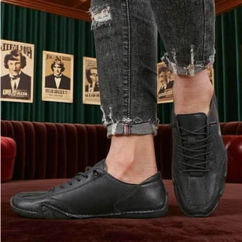 أحذية الكاحل للرجال خياطة عصرية خفيفة الوزن ومريحة أحذية مشي كاجوال قابلة للتنفس أحذية تنس للقيادة في الهواء الطلق 4