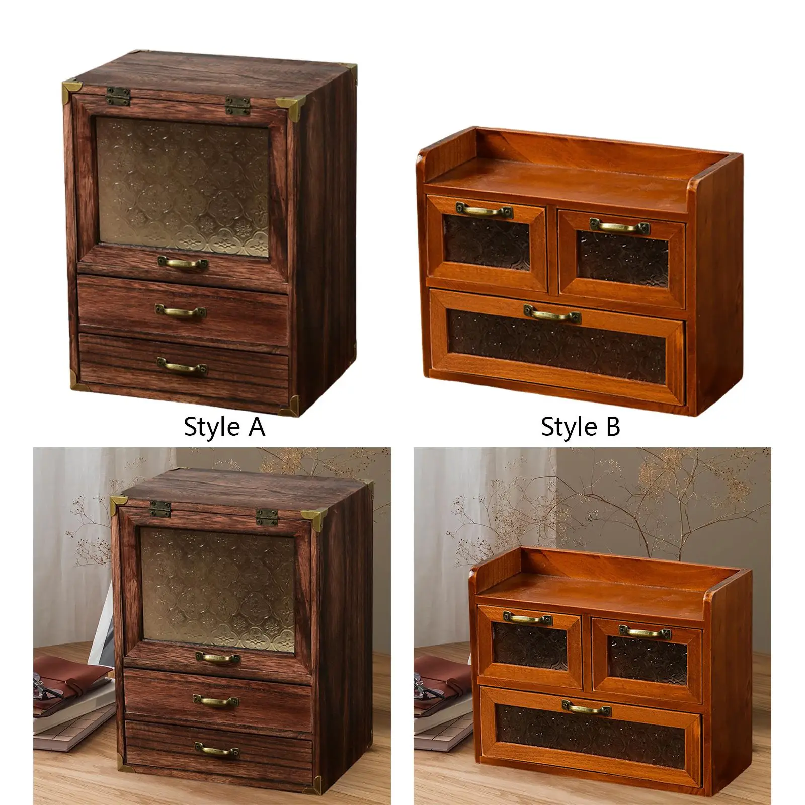 Makeup Organizer with Drawer Skincare Organizers Box Portable Makeup Case for Gift Bedroom Bathroom Dressing Table Countertop 3
