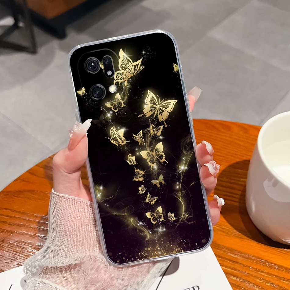 New Design Soft Clear Slim TPU Silicone Anti-Drop Phone Case for Oppo Find X5 Pro Lite
