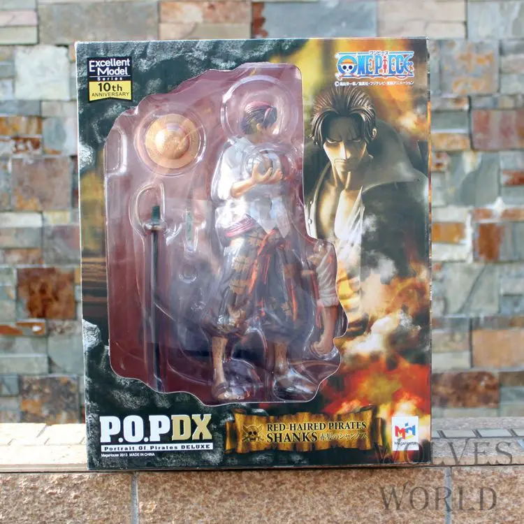 Anime One Piece P.O.P DX Shanks Red Haired Pirate Action Figure