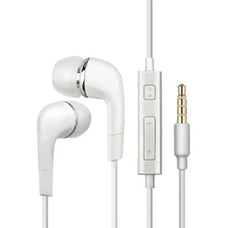 High - Quality In - Ear Wired Headphones with Built - in Microphone - 3.5mm Jack (White)