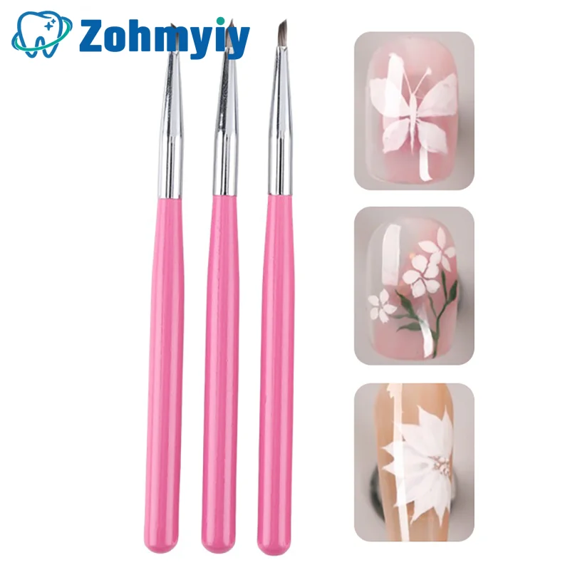 1Pcs Triangular Brush Nails Art Brush Pen 3D Tips Pattern Phototherapy Acrylic UV Gel DIY Manicure Tools