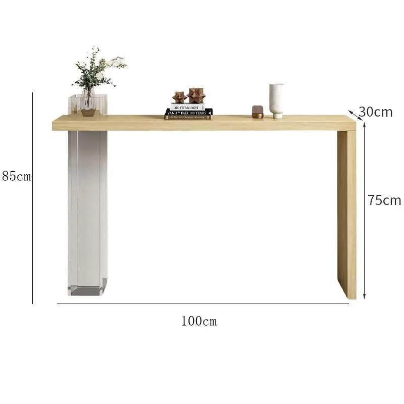 

Acrylic solid wood entrance table