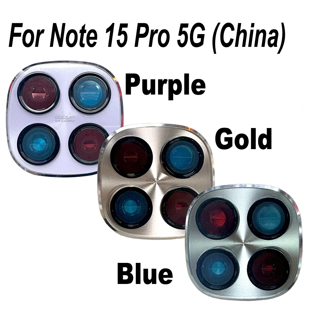 레드미 노트 15 프로 4G 5G 카메라 렌즈 프레임 커버 베젤 교체 부품용 후면 카메라 프레임